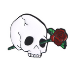 Pin's Tête de Mort <br> Rose